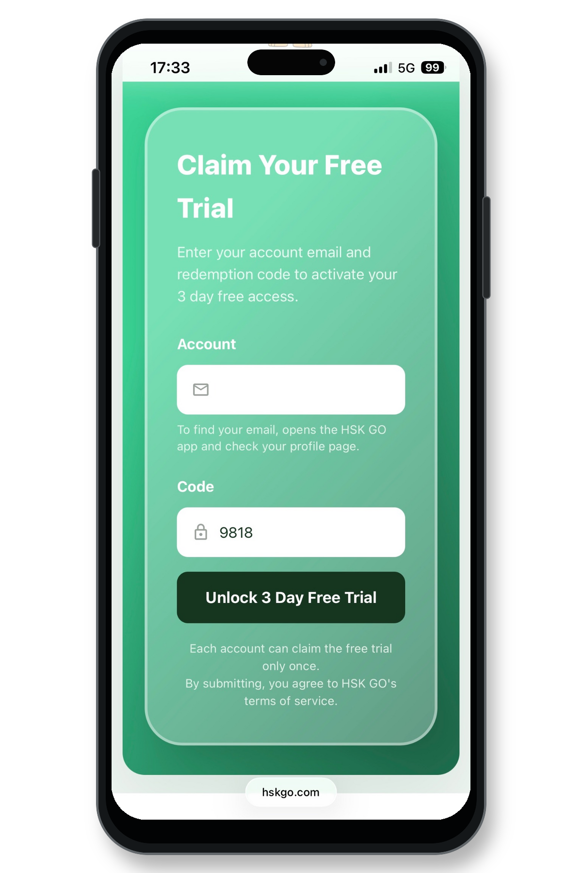 How to Get 3 Days of Free Access to HSK GO(图4)